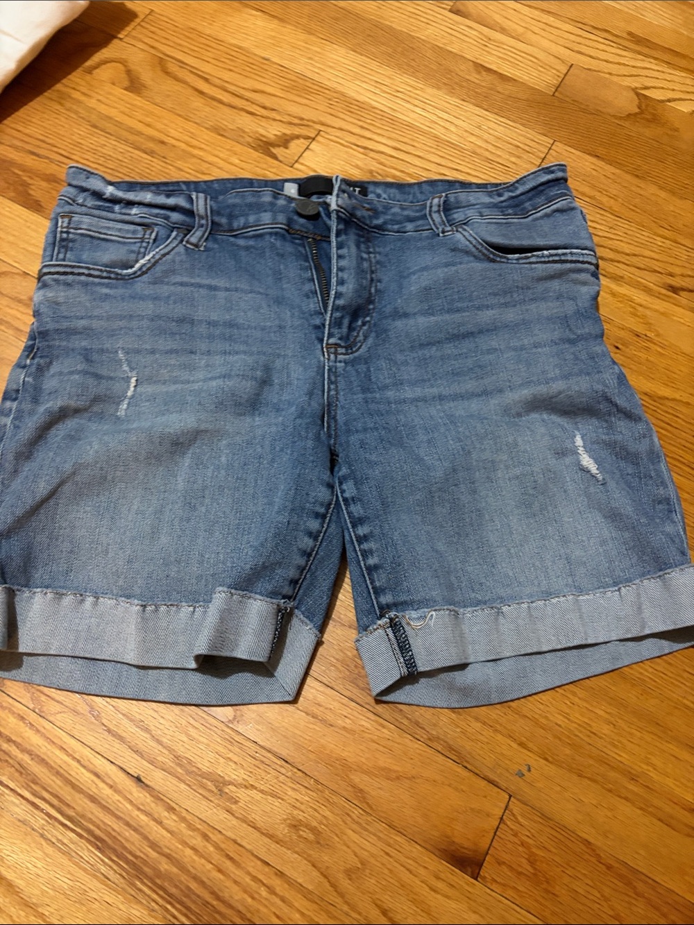 Kut from the Kloth Light Blue Cuffed Denim Shorts